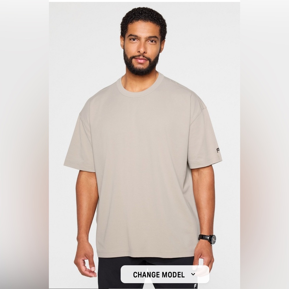 Fila Men's Taupe Short Sleeve Tee